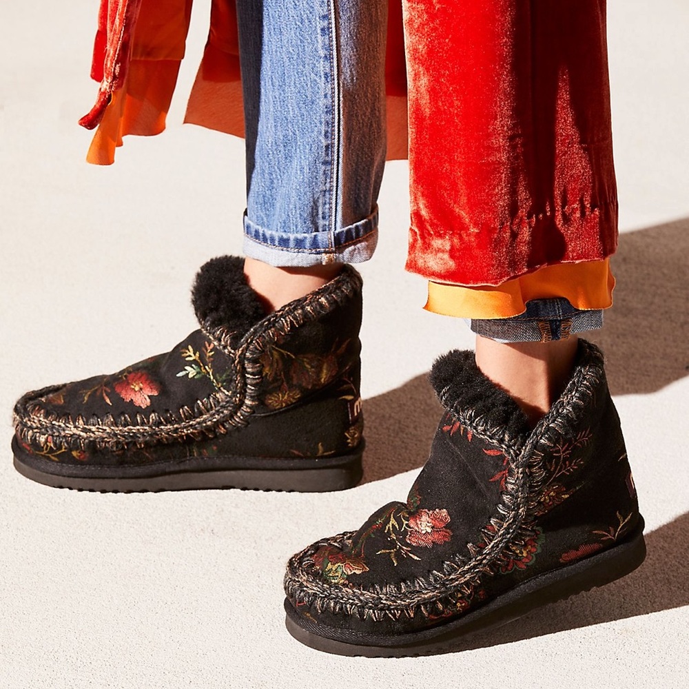 MOU Metallic Floral Eskimo Boots